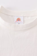 Cream blank basic t-shirt Adult Kids and baby bubble