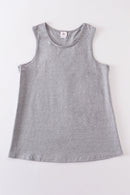 Heather grey blank basic kids teens adult tank top