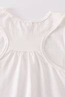 White blank basic kids teens adult tank top
