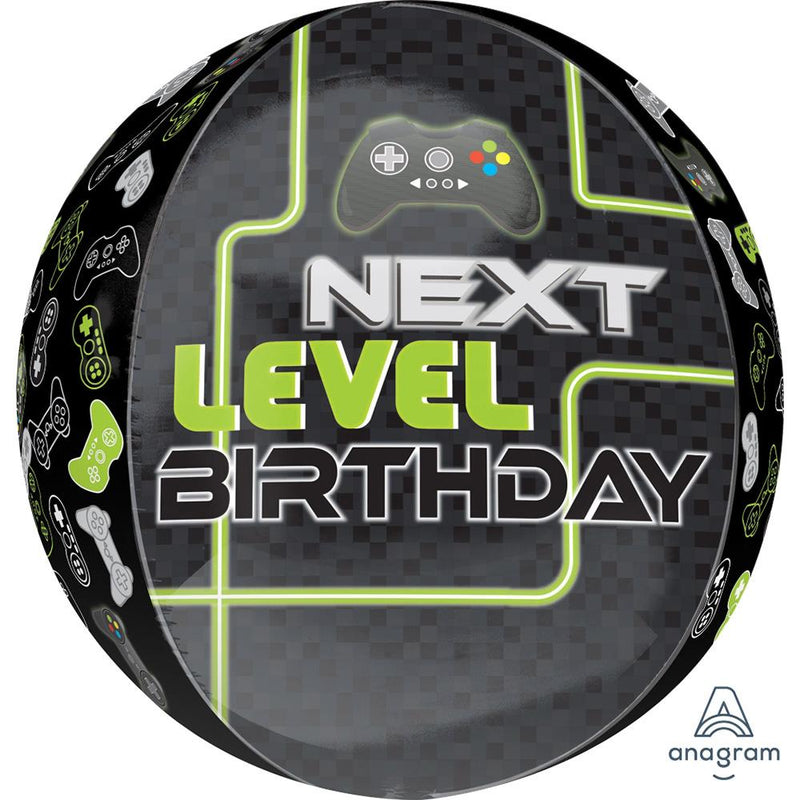 16" Level Up Gaming Birthday Balloon Orbz