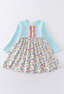 Platinum Mint Floral Dress – Girls Boutique Outfit