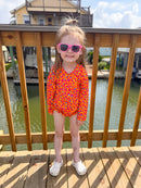 Wild leopard rash guard Swimsuit