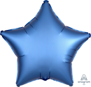 18" Satin Luxe Azure Blue Star Balloon for Parties, Unicorn Birthdays & More