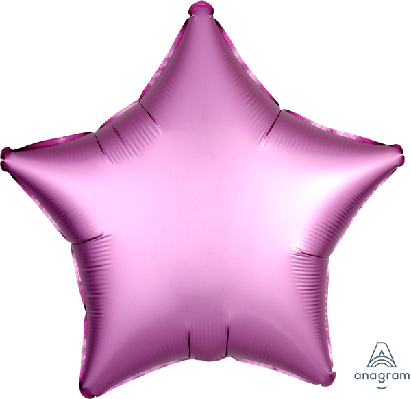 18" Satin Luxe Flamingo Pink Star Balloon - Perfect for Parties, Arches & Bundles