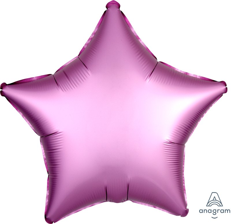 18" Satin Luxe Flamingo Pink Star Balloon - Perfect for Parties, Arches & Bundles
