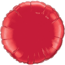 18" Metallic Red Round Mylar Balloon for Parties, Bundles, and Balloon Arches