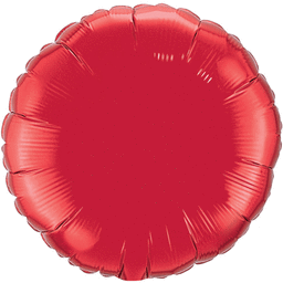 18" Metallic Red Round Mylar Balloon for Parties, Bundles, and Balloon Arches