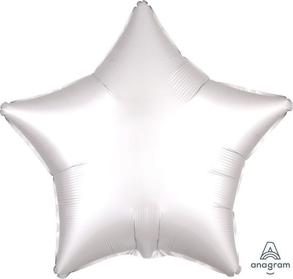 18" Satin Luxe White Star Balloon