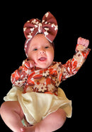 Football Long sleeve mesh skirted romper