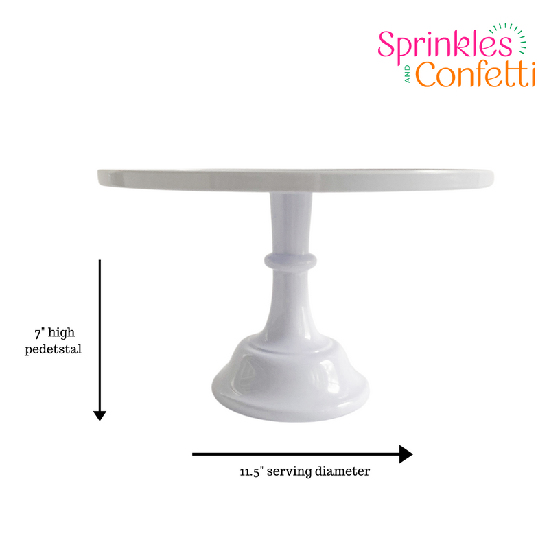 White Melamine Pedestal Cake Stand