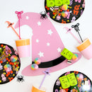 Pink witch hat serving tray