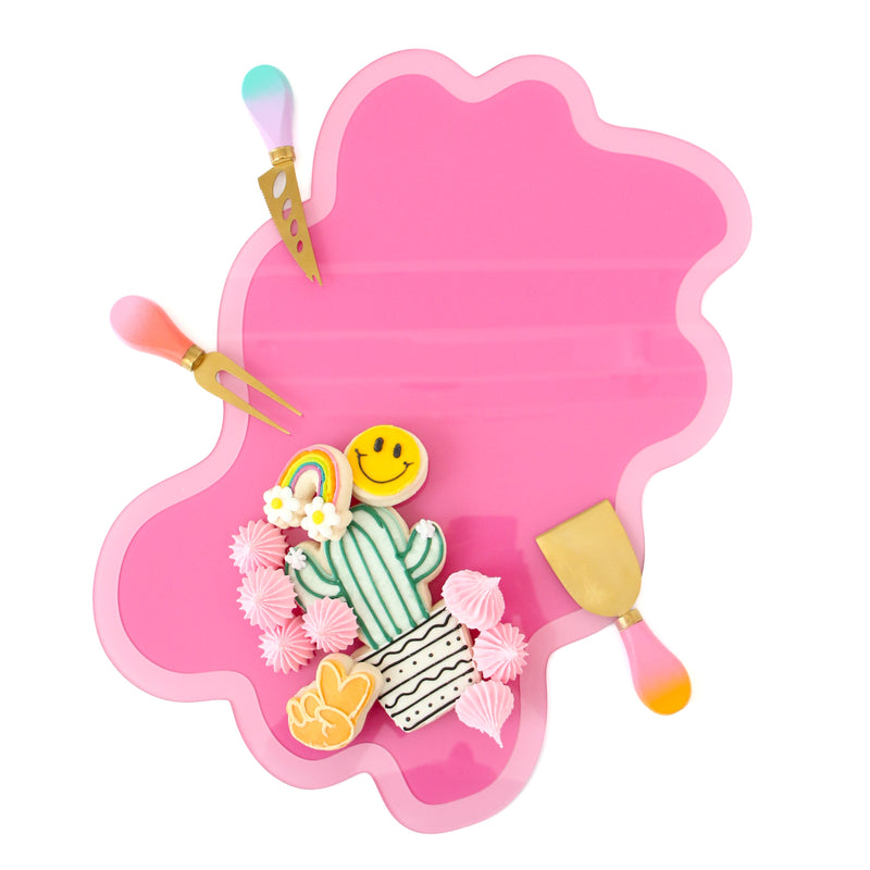 Custom wavy acrylic tray