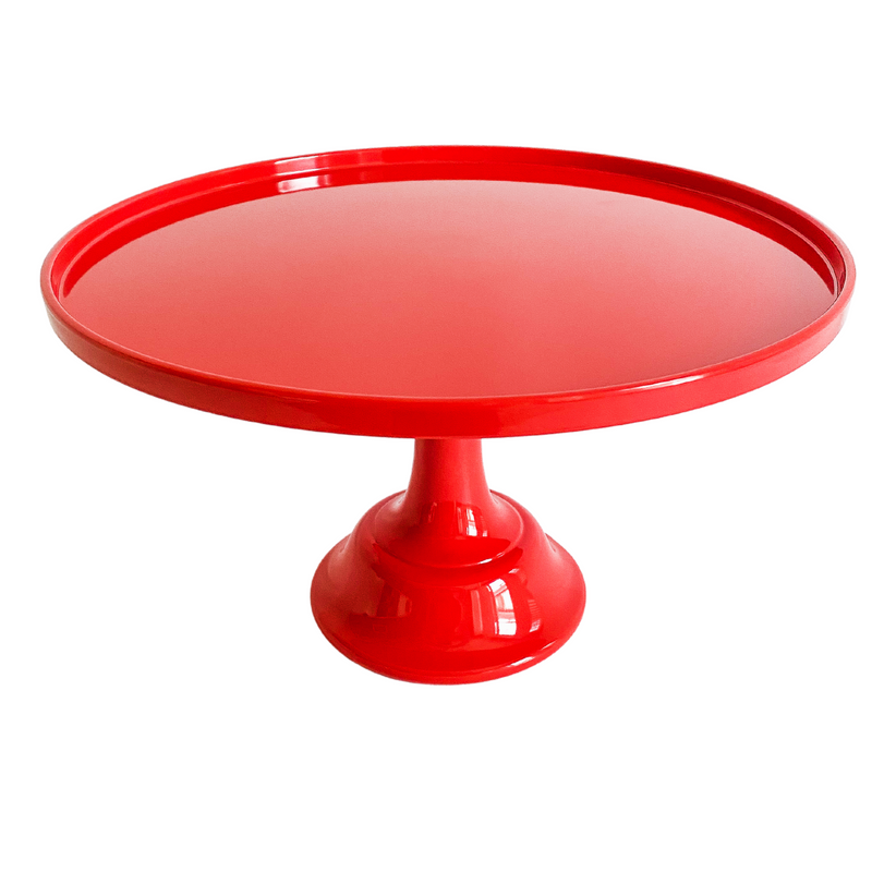 Red Melamine Pedestal Cake Stand