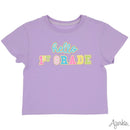 Hello 1st Grade Lavender Boxy Tee | Girls First Day of School Shirt | Bossier City, LA