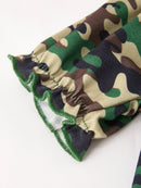 Camouflage Duck Smocking Embroidery Girls Romper