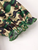 Camouflage Duck Smocking Embroidery Girls Dress