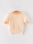 Fall Pumpkin Orange Girls Pullover Sweater