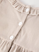 Fall Thanksgiving Pumpkin Embroidery Smock Plaid Girls Dress