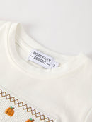 Halloween & Thanksgiving Pumpkin Smock Embroidered Plaid Boys 'Set