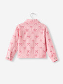 Pink Fall Girls Denim Jacket