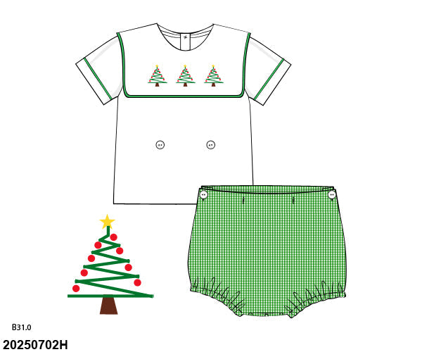Festive Fir Boy Diapet Set