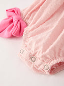 Autumn Halloween Light Pink Ghost Embroidery Smock Floral Girls Romper