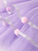 Autumn Thanksgiving Tulle Pink Purple Girls Long Sleeve Dress