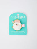 Christmas Pink Santa Girls 2-inch Hair Clip– Pink Girls' Hair Accessory