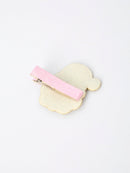 Christmas Pink Santa Girls 2-inch Hair Clip– Pink Girls' Hair Accessory
