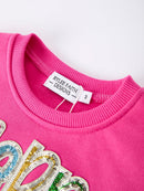 Toddler Girls Christmas Outfit – Pink Merry Bright Top and Bell Pants