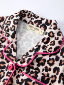 Mommy & Me Leopard Print Ruffle Pajama Set