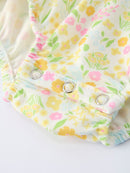 Spring Floral Smocked Baby Girl Romper