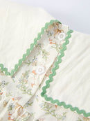 Vintage Floral Duck Embroidery Spring Girl Dress