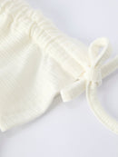Girls' Spring Daisy Set Ruched Tie Sleeve