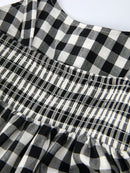 Mommy & Me Plaid Girl Smocked Ruffle Dress
