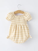 Mommy & Me Plaid Girl Romper