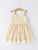 Mommy & Me Plaid Girl  Dress With Pocket