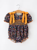 Fall Orange Floral Baby Bubble