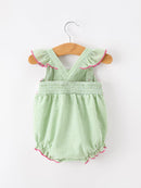 Western Boots Cactus Girls Romper Stripe Ruffle Strap