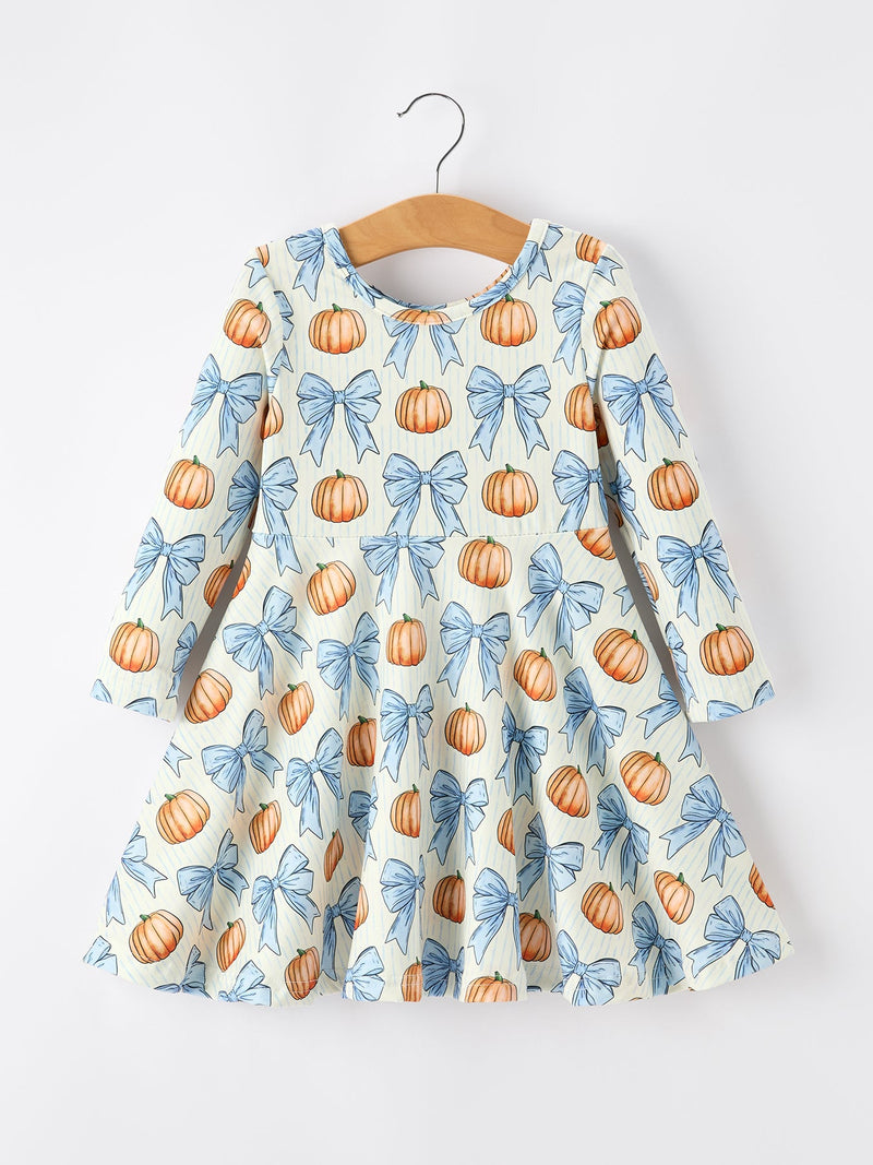 long sleeve thanksgiving dress Halloween Pumpkin Bow Girls 2 95% polyester 5%spandex Reformation Jamen Knit Dress Size:L (9-10 years) Boho Muse