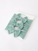 Baby Girl Bow Headband Same Color 3 Piece Set