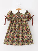 Duck Camo Embroidered Duck Girl Dress Short Sleeves