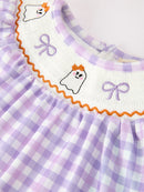 Halloween Ghost Plaid Bow Girls Bloomer Set