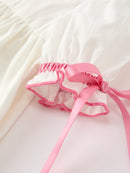 Pink Cross Bishop Christening Girls Dress