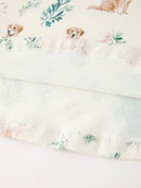 Puppy Floral Twirl Girls Dress