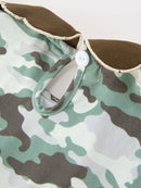 Fall Camo Bow Girls Puff Sleeve Twirl Dress