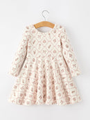 Fall Pumpkin Bow Girls Twirl Dress