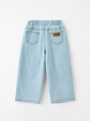 Halloween Thanksgiving Pumpkin Embroidered Girls Flare Pants