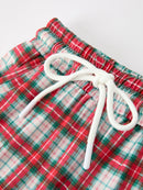 Christmas Tree Plaid Boys Set Long Sleeve Top Pants