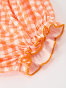 Girls Halloween Dog Pumpkin Black Bloomers Set